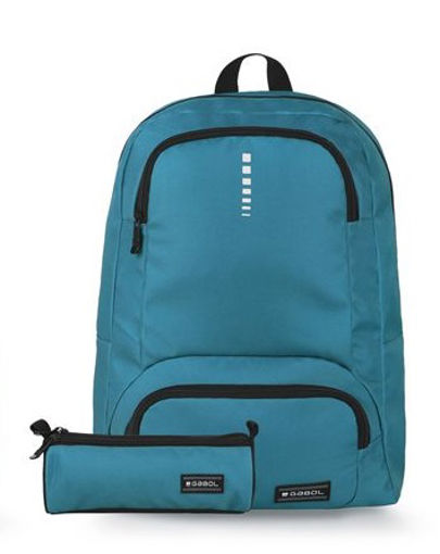 Picture of GABOL BACKPACK + PENCIL CASE TURQUOISE